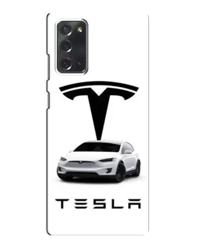 Чехол для Samsung Galaxy Note 20 с картинкой «Tesla White Style»