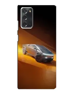 Чехол для Samsung Galaxy Note 20 с картинкой «Cybertruck в пустыне»