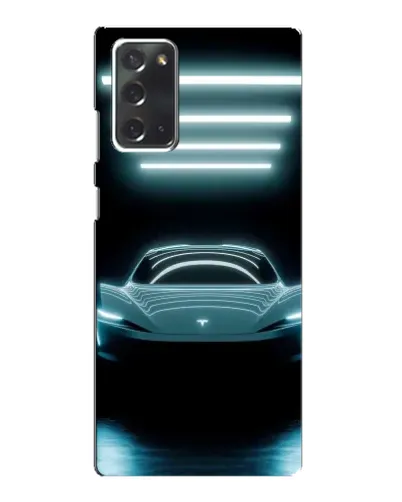 Чехол для Samsung Galaxy Note 20 с картинкой «Tesla в неоне»