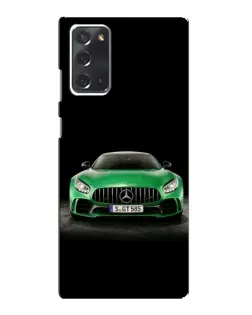 Чехол для Samsung Galaxy Note 20 с картинкой «Mercedes — неоновый лого»