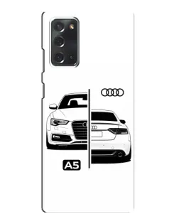 Чехол для Samsung Galaxy Note 20 с картинкой «Audi — контрастный дизайн»