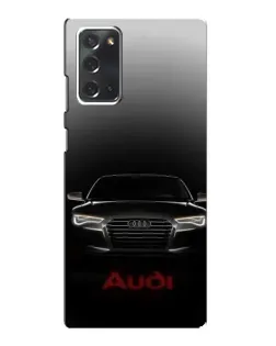 Чехол для Samsung Galaxy Note 20 с картинкой «Audi — градиентный контур»