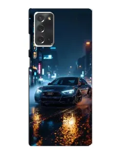 Чехол для Samsung Galaxy Note 20 с картинкой «Ночной город и Audi»