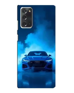 Чехол для Samsung Galaxy Note 20 с картинкой «Audi — голубая энергия»