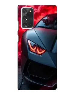 Чохол для Samsung Galaxy Note 20 з картинкою «Lamborghini червоне сяйво»