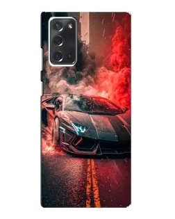 Чохол для Samsung Galaxy Note 20 з картинкою «Lamborghini червоний дим»