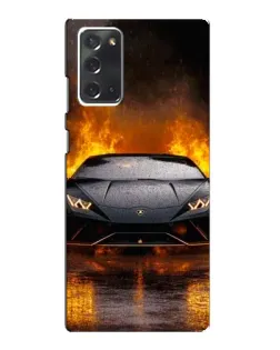 Чохол для Samsung Galaxy Note 20 з картинкою «Lamborghini у вогні»