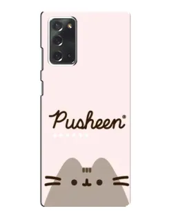 Чехол для Samsung Galaxy Note 20 с картинкой «Pusheen логотип»