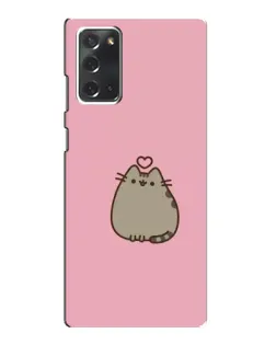Чехол для Samsung Galaxy Note 20 с картинкой «Pusheen сердце»