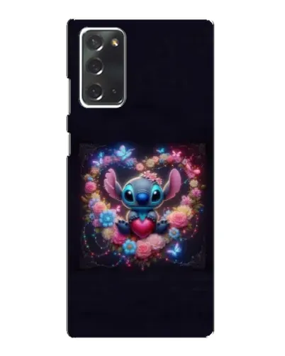 Чехол для Samsung Galaxy Note 20 с картинкой «Stitch в цветах»