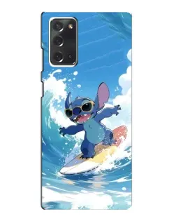 Чехол для Samsung Galaxy Note 20 с картинкой «Стич на волне»