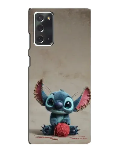 Чехол для Samsung Galaxy Note 20 с картинкой «Стич на коричневом фоне»