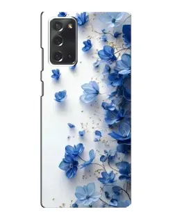 Чохол для Samsung Galaxy Note 20 з картинкою «Блакитний квітковий каскад»