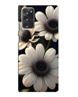 Чохол для Samsung Galaxy Note 20 з картинкою «Білі маргаритки макро»