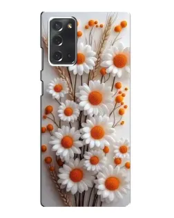Чохол для Samsung Galaxy Note 20 з картинкою «Білі сухоцвіти»