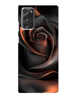 Чохол для Samsung Galaxy Note 20 з картинкою «Шовкова чорна троянда»