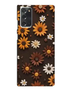 Чохол для Samsung Galaxy Note 20 з картинкою «Візерунок з маленьких соняшників»
