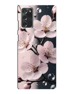 Чохол для Samsung Galaxy Note 20 з картинкою «Ніжня сакура та краплі»