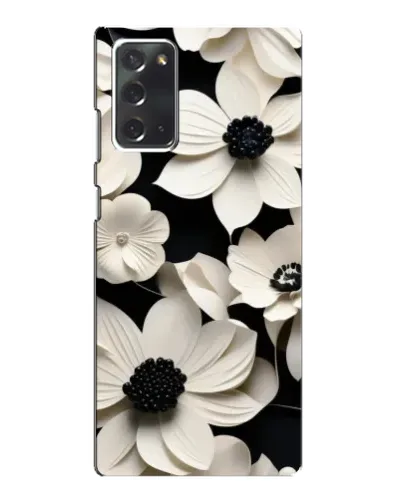 Чохол для Samsung Galaxy Note 20 з картинкою «Об'ємні білі квіти»