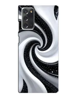 Чохол для Samsung Galaxy Note 20 з картинкою «Чорно-біла спіраль»