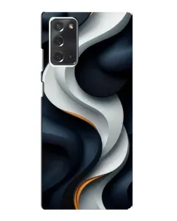 Чохол для Samsung Galaxy Note 20 з картинкою «Об'ємні чорно-білі стрічки»