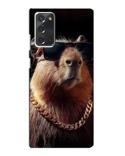 Чохол для Samsung Galaxy Note 20 з картинкою «Капібара золотий ланцюг»