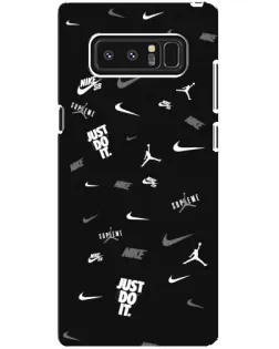 Чехол для Samsung Galaxy Note 8 (N950) с картинкой «Nike Black Pattern»