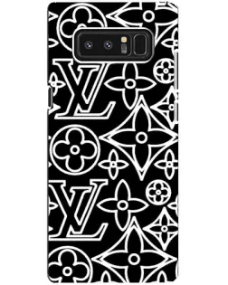 Чехол для Samsung Galaxy Note 8 (N950) с картинкой «Черно-белый узор LV»