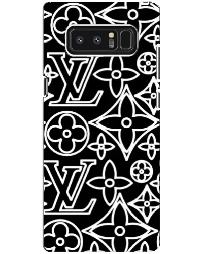 Чехол для Samsung Galaxy Note 8 (N950) с картинкой «Черно-белый узор LV»