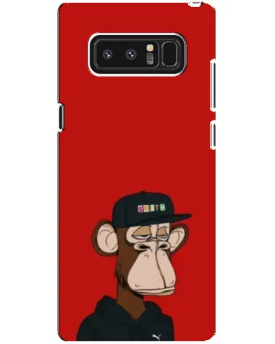 Чехол для Samsung Galaxy Note 8 (N950) с картинкой «Bored Ape — красный фон»