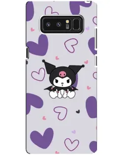 Чехол для Samsung Galaxy Note 8 (N950) с картинкой «Kuromi и лавандовые сердца»