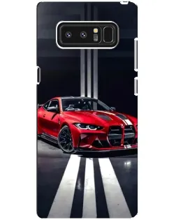 Чехол для Samsung Galaxy Note 8 (N950) с картинкой «Красная BMW на дороге»