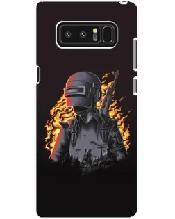Чехол для Samsung Galaxy Note 8 (N950) с картинкой «PUBG — огненный силуэт»