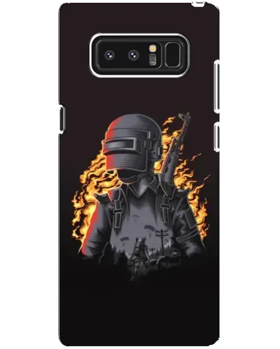 Чехол для Samsung Galaxy Note 8 (N950) с картинкой «PUBG — огненный силуэт»