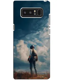 Чехол для Samsung Galaxy Note 8 (N950) с картинкой «Герой PUBG на скале»