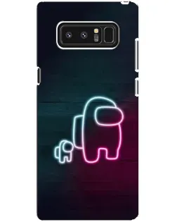 Чехол для Samsung Galaxy Note 8 (N950) с картинкой «Among Us неон-арт»