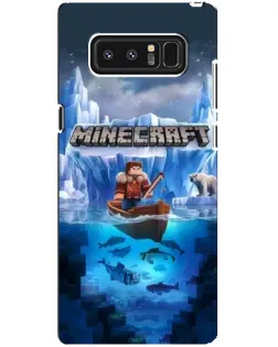 Чехол для Samsung Galaxy Note 8 (N950) с картинкой «Minecraft ледяной мир»