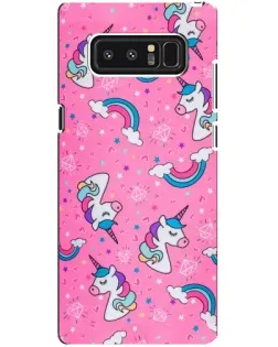 Чехол для Samsung Galaxy Note 8 (N950) с картинкой «Unicorn паттерн розовый»