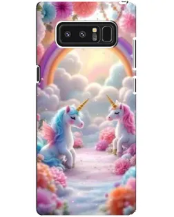 Чехол для Samsung Galaxy Note 8 (N950) с картинкой «Радуга и единороги»
