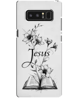 Чехол для Samsung Galaxy Note 8 (N950) с картинкой «Цветы и Библия»