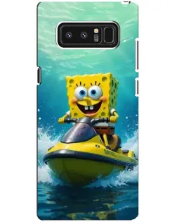 Чохол для Samsung Galaxy Note 8 (N950) з картинкою «Спанч Боб на гідроциклі»