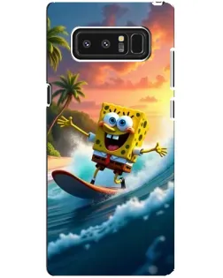 Чехол для Samsung Galaxy Note 8 (N950) с картинкой «Губка Боб серфингист»