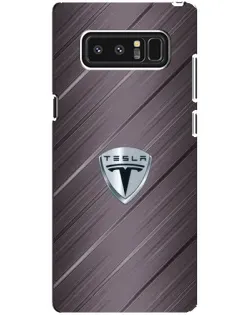 Чехол для Samsung Galaxy Note 8 (N950) с картинкой «Металлическая текстура Tesla»
