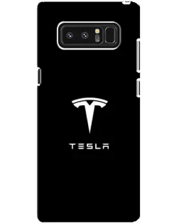 Чехол для Samsung Galaxy Note 8 (N950) с картинкой «Tesla White Logo»