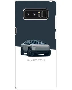 Чехол для Samsung Galaxy Note 8 (N950) с картинкой «Серебристый Cybertruck Tesla»