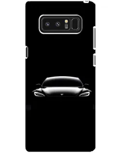 Чехол для Samsung Galaxy Note 8 (N950) с картинкой «Фары Tesla Night»