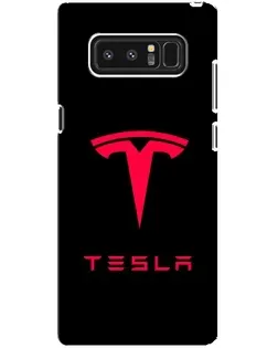 Чехол для Samsung Galaxy Note 8 (N950) с картинкой «Tesla Red Logo»