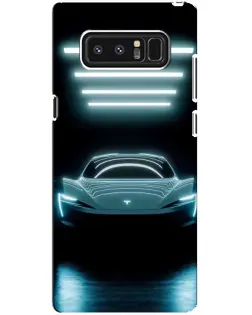 Чехол для Samsung Galaxy Note 8 (N950) с картинкой «Tesla в неоне»