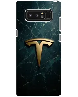 Чехол для Samsung Galaxy Note 8 (N950) с картинкой «Мраморная Tesla Gold»