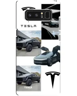 Чехол для Samsung Galaxy Note 8 (N950) с картинкой «Коллаж Cybertruck Tesla»